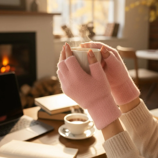 Plush Fingerless Gloves