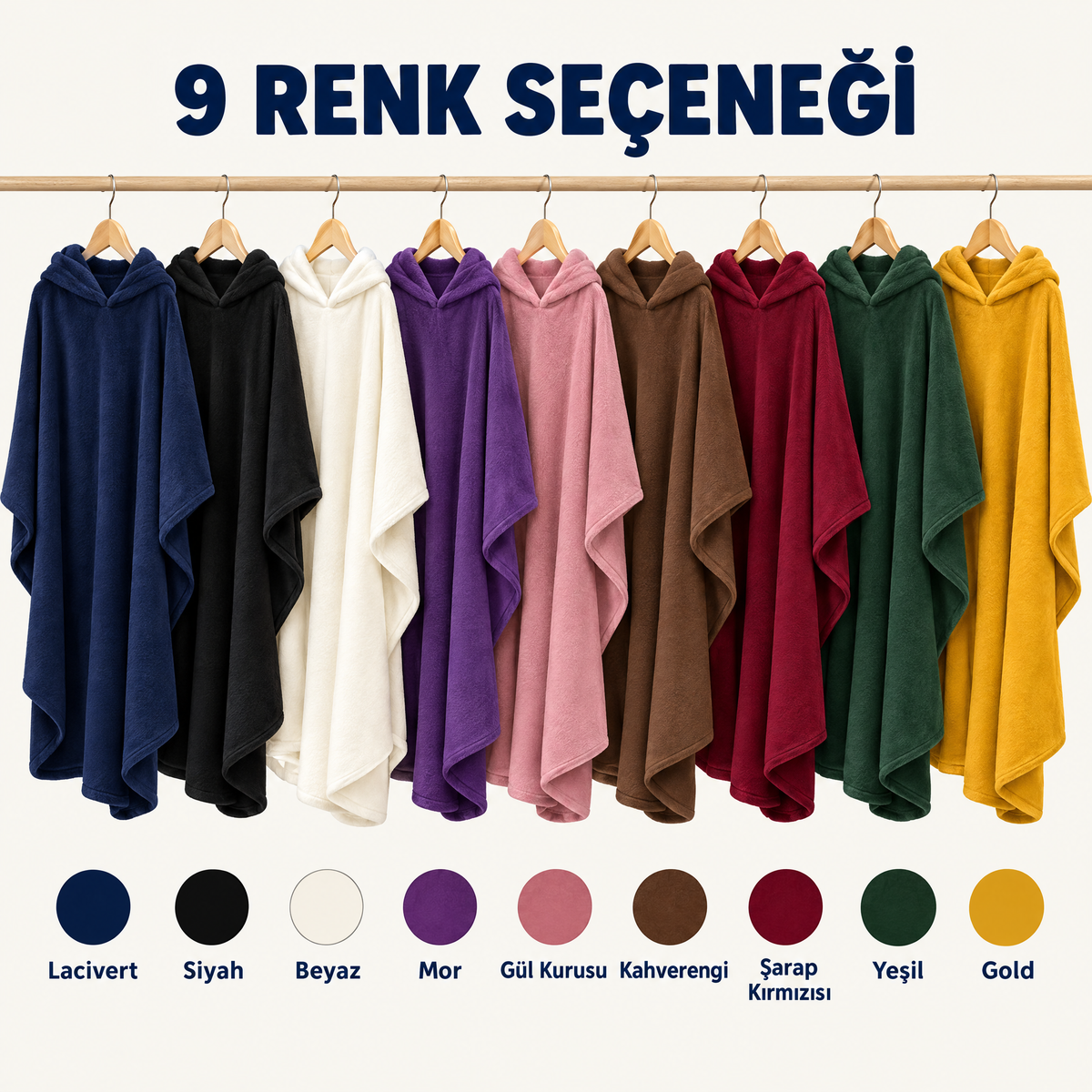 Nine colour options